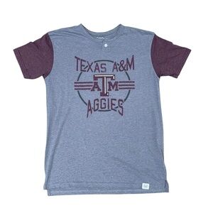 Texas A&M Aggies Short Sleeve Tee - Gray and Maroon